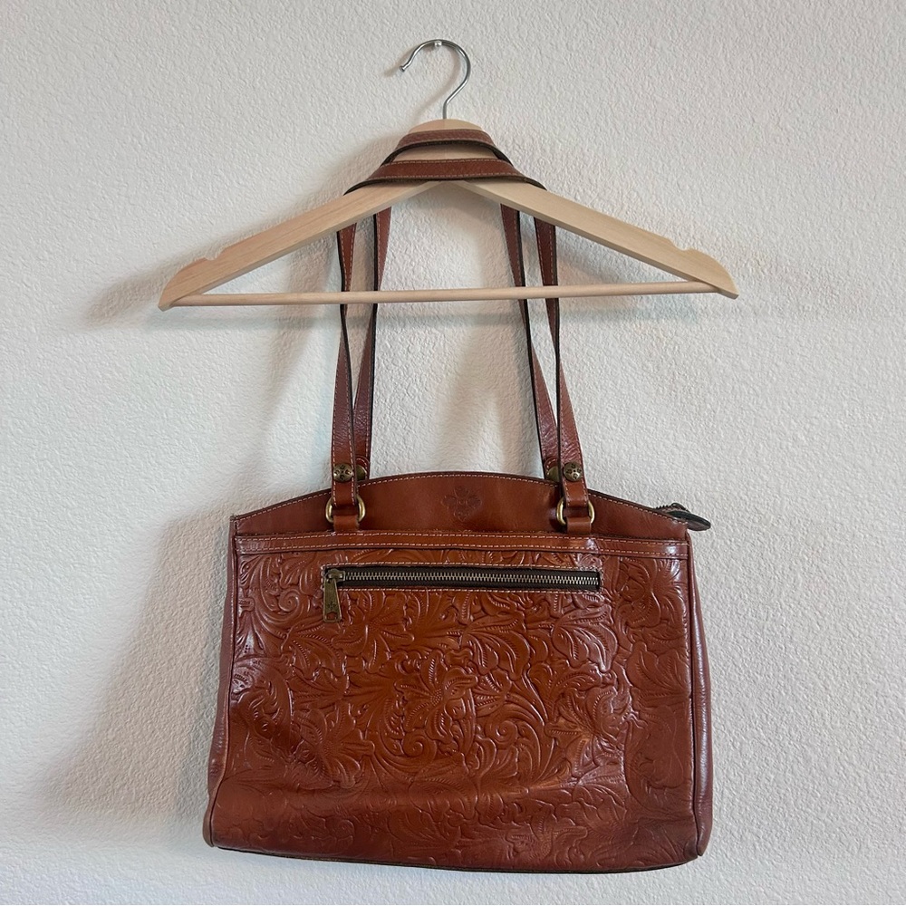 Patricia Nash Brown Embossed Shoulder Bag